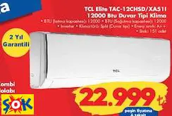 TCL ELİTE TAC -12CHSD/XA511 12000 BTU DUVAR TİPİ KLİMA